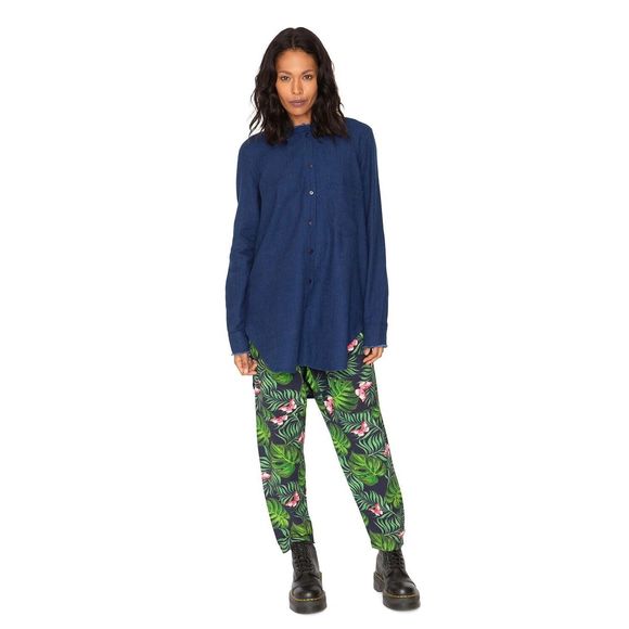 Free People x SANDRINE ROSEMANDARIN DENIM SHIRT size Small - New